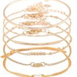 XOCARTIGE Layered Bracelet Set Assorted Beaded Bracelet Multiple Stackable Wrap Bangle Jewelry Adjustable